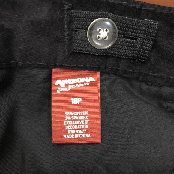 Arizona Black Velvet Jeans With Glitter Stripe on Sides Girls 18 Plus - Picture 8 of 10